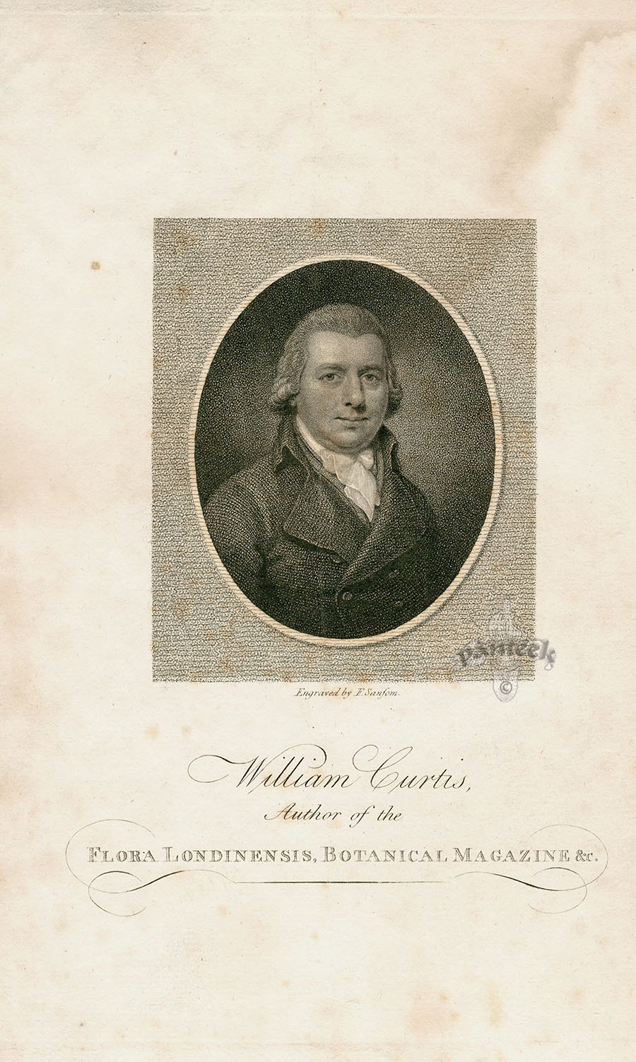 Curtis Portrait from William Curtis Botanical Magazine 1st Edition ...