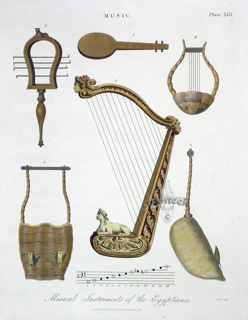 Музыкальные инструменты древнего Египта арфа