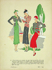 Tres Parisien Fashion Prints 1920-1936